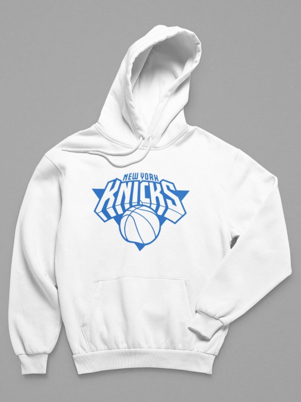 NEW York Knicks Monochrome Team Color Pop Pullover Fleece Hoodie WHITE